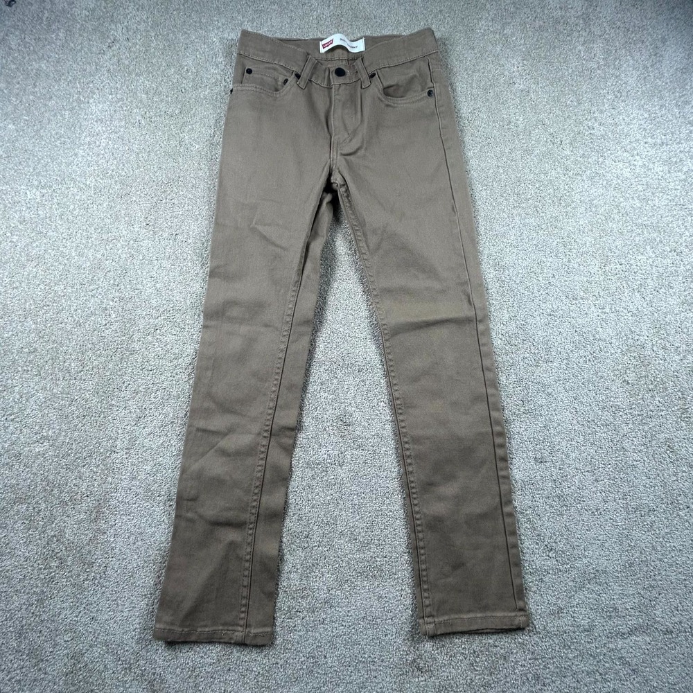 Levis 510 Super Skinny Jeans Boys 12 Brown Denim Cotton Stretch Everyday Wear